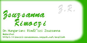 zsuzsanna rimoczi business card